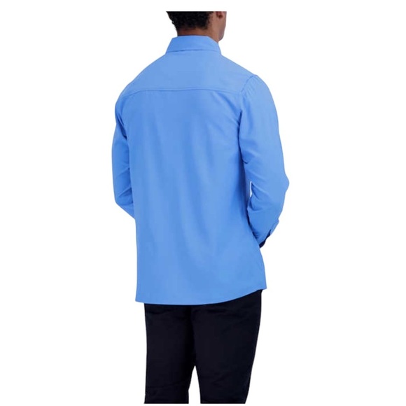 Men's Pacific Trail XL Button Front Shirt Blue Rolled Long / Short Sleeve NWT - Picture 5 of 10